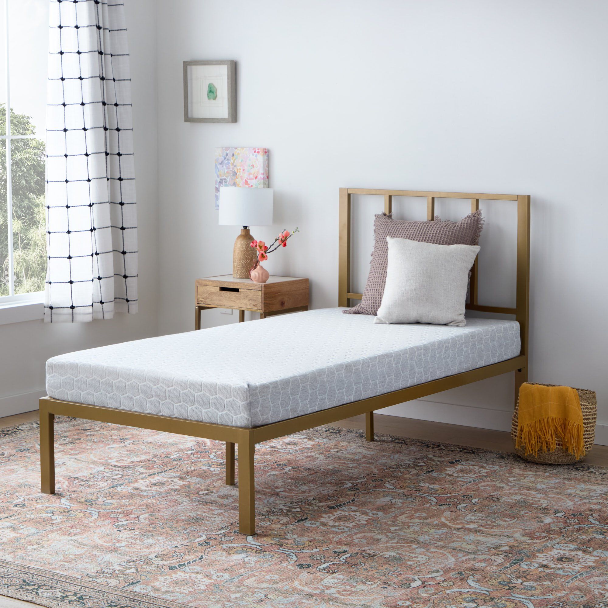 6 Inch Gel Memory Foam Mattress with Waterproof Cover - Twin