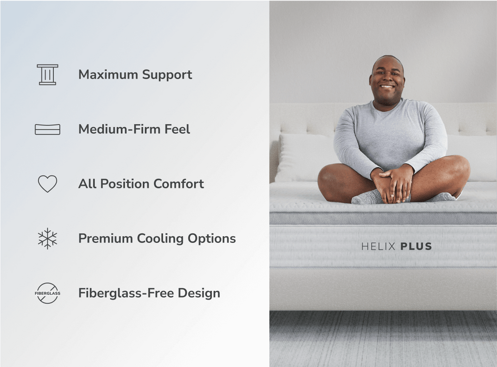 Plus Size Hybrid Mattress - Medium Firm, High Density Foam