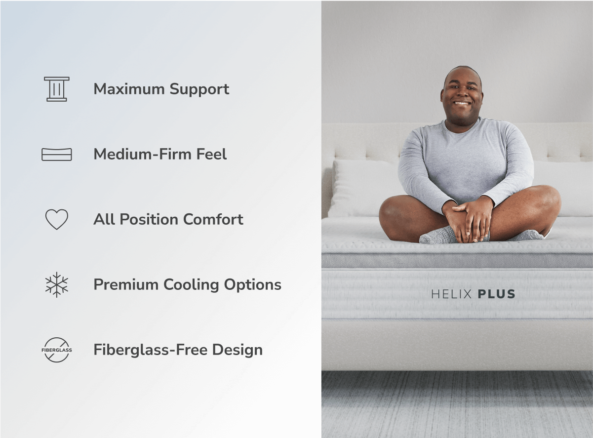 Plus Size Hybrid Mattress - Medium Firm, High Density Foam