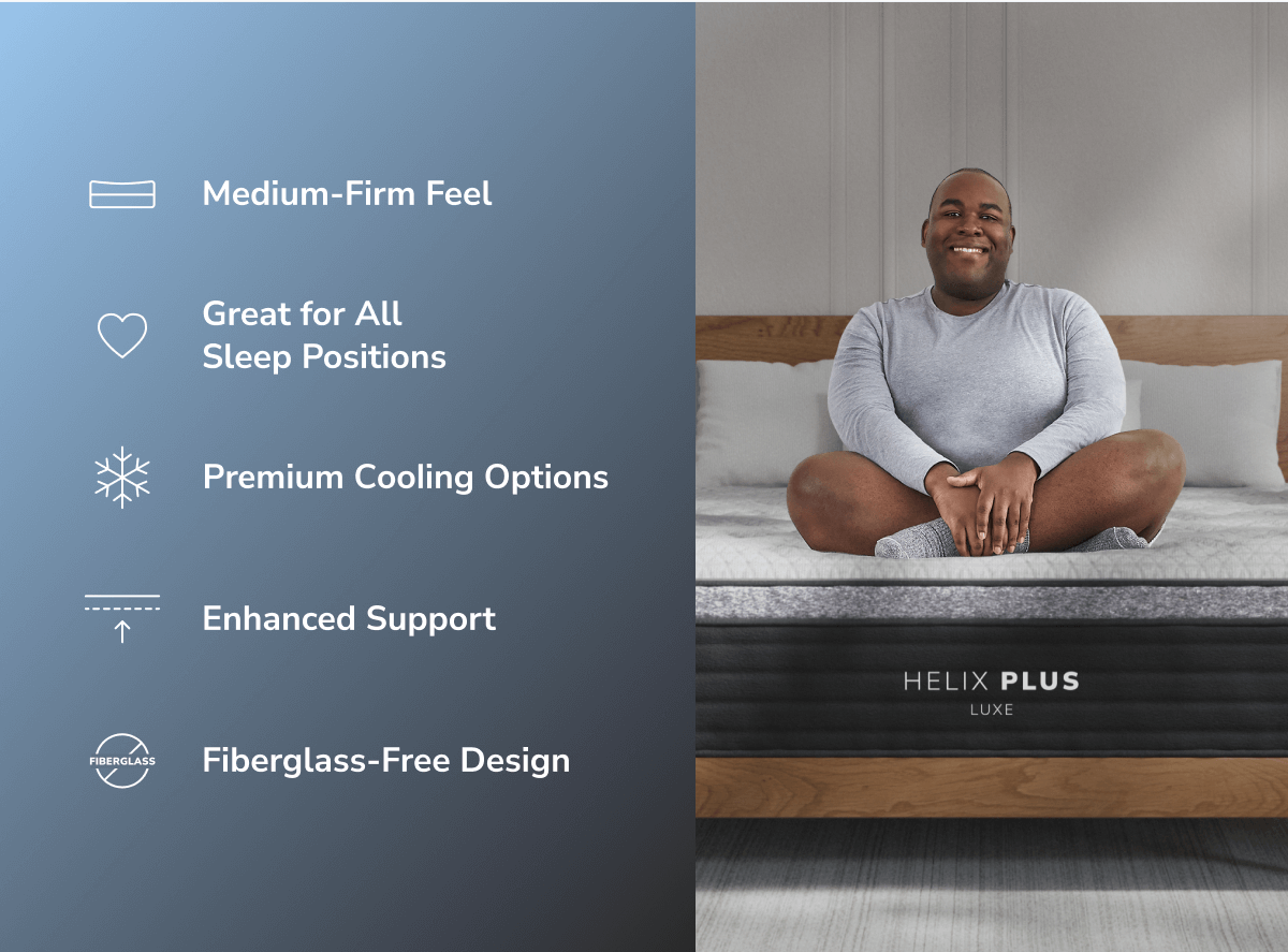 Plus Size Luxe Hybrid Mattress - Heavy Duty Support & Pillow Top