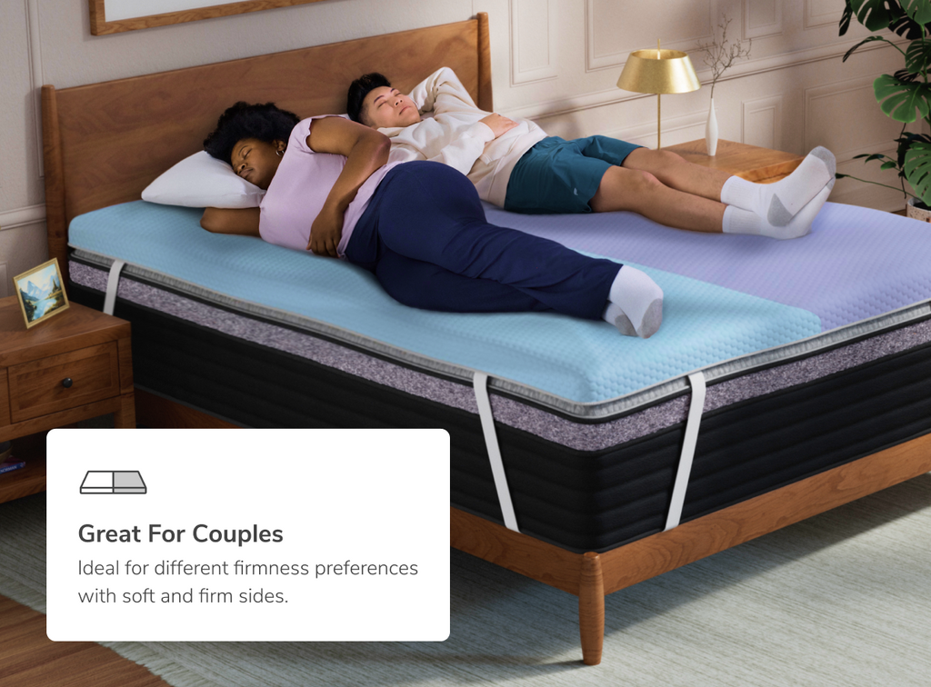 Dual Comfort Mattress Topper with Cooling Cover