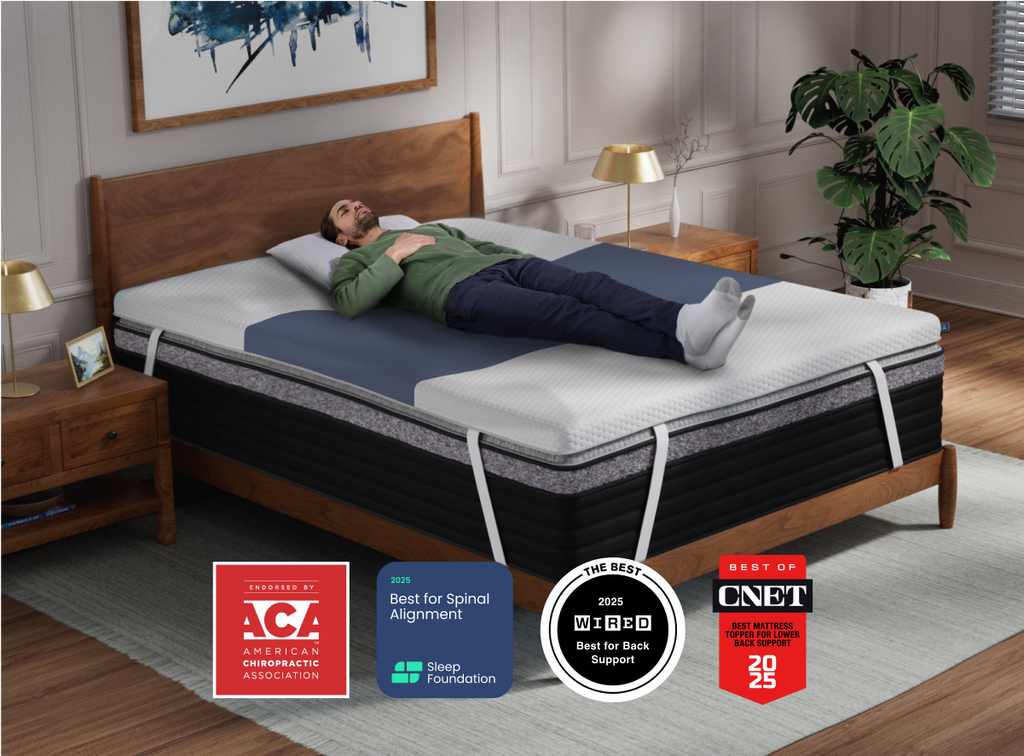 Back Support Mattress Topper with Cooling Cover