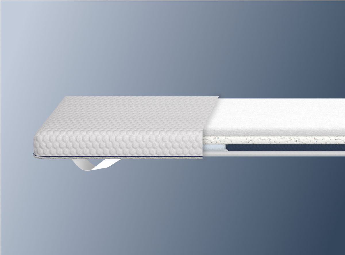 Back Support Mattress Topper with Cooling Cover