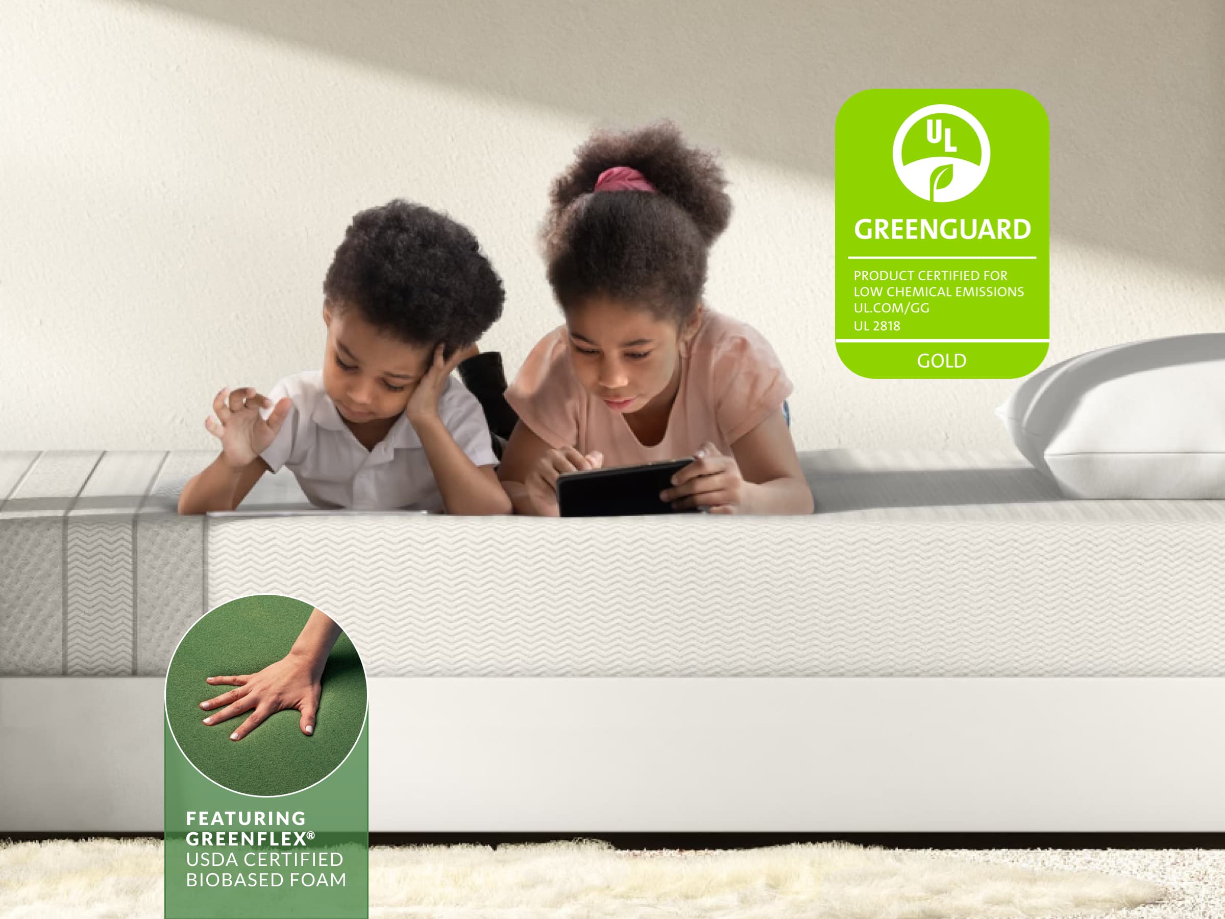 Kids Mattress for Low-Profile & Bunk Beds - Ages 4+