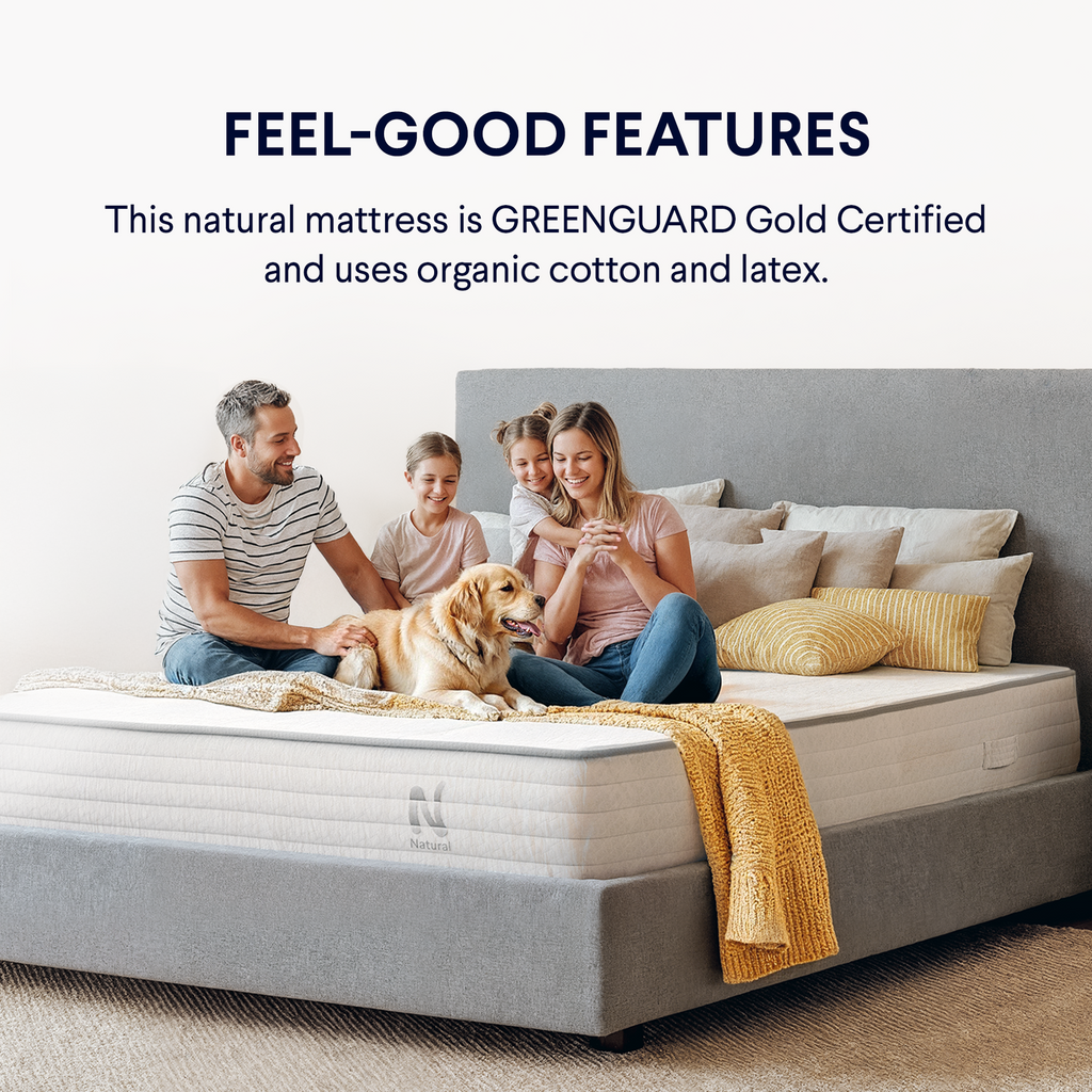 Natural Organic Latex Hybrid Mattress - Hypoallergenic & Eco-Friendly