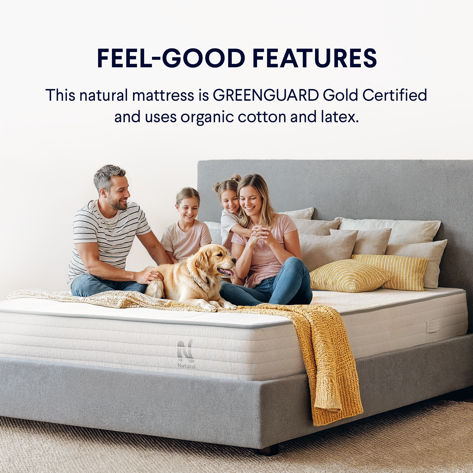 Natural Organic Latex Hybrid Mattress - Hypoallergenic & Eco-Friendly
