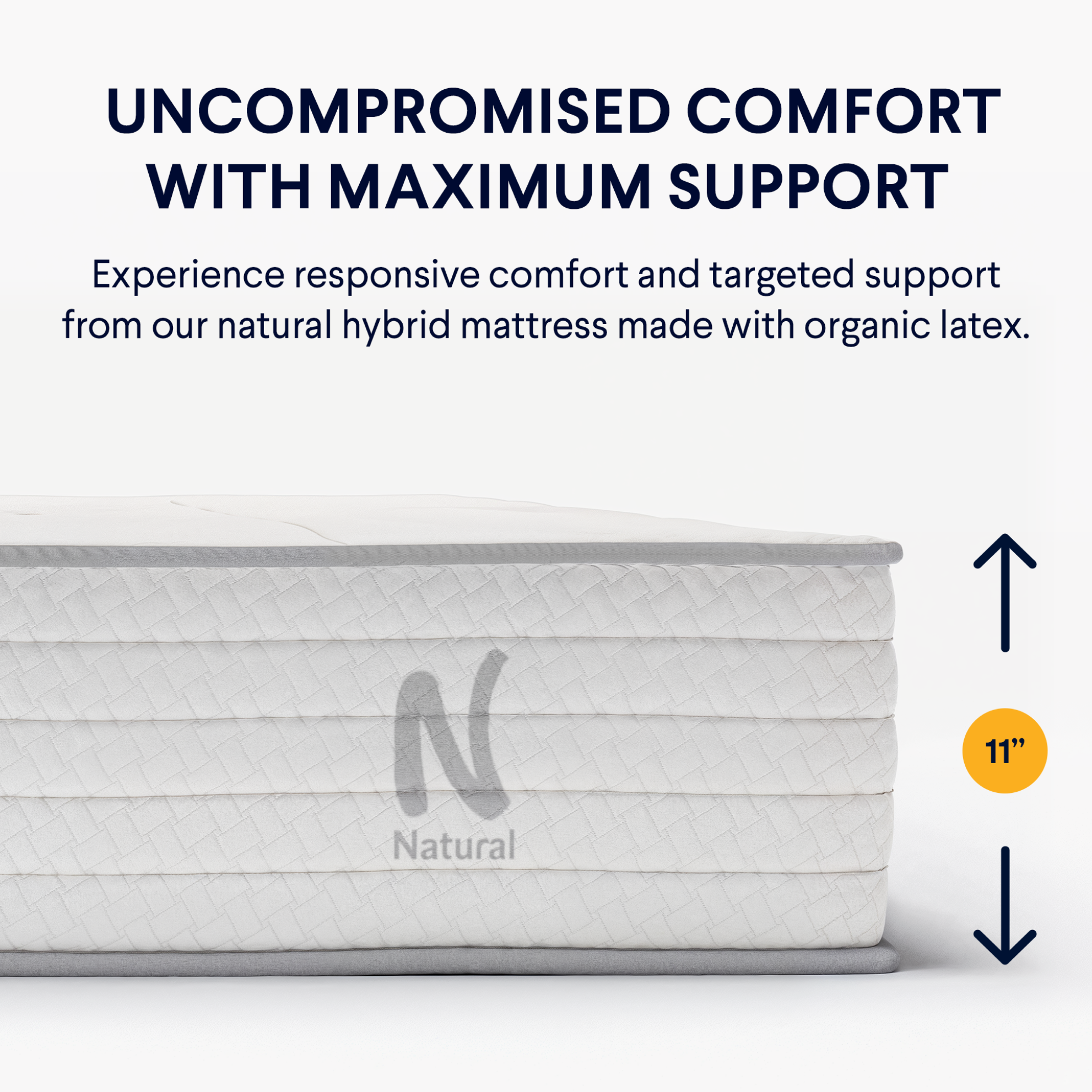 Natural Organic Latex Hybrid Mattress - Hypoallergenic & Eco-Friendly
