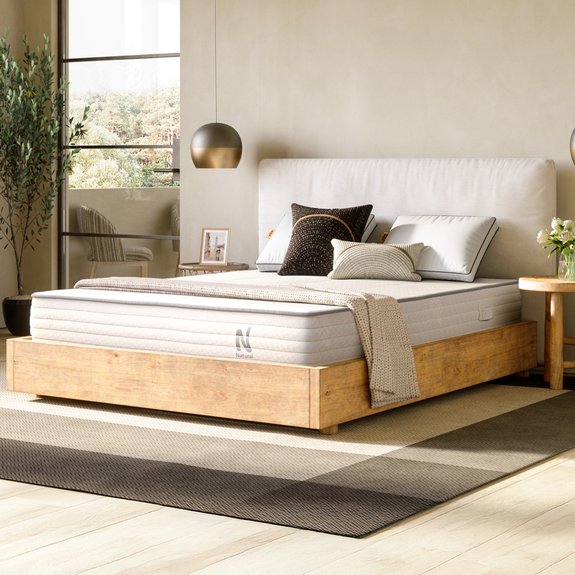 Natural Organic Latex Hybrid Mattress - Hypoallergenic & Eco-Friendly